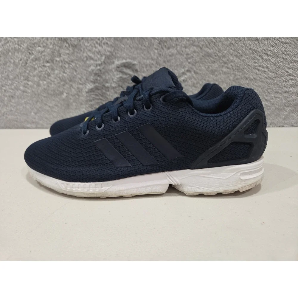 Adidas Mens Sz 11.5  ZX Flux M19841 Blue White Running Shoes Lace Up Low Top